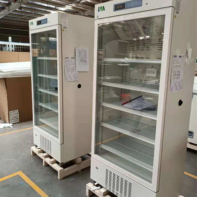جهاز تحكم درجة الحرارة الميكرومعالج ثلاجة الصيدلية الطبية مع باب زجاجي ساخن 416L