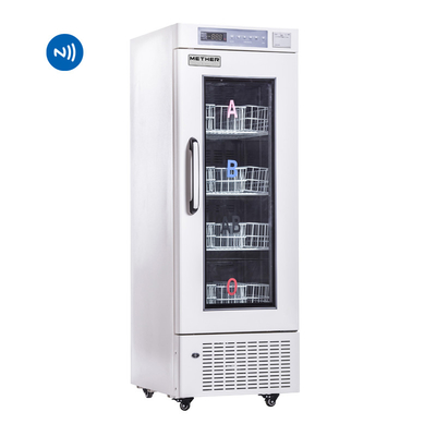 4 درجة كفاءة مصرف الدم خزانة الثلاجة مع الباب الزجاجي التدفئة