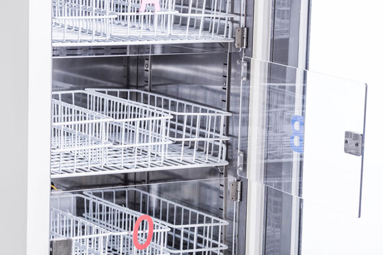 شاشة LED صغيرة محمولة عالية الجودة 108L ثلاجة ببنك الدم الطبي الحيوي ثلاجة لمحطة الدم